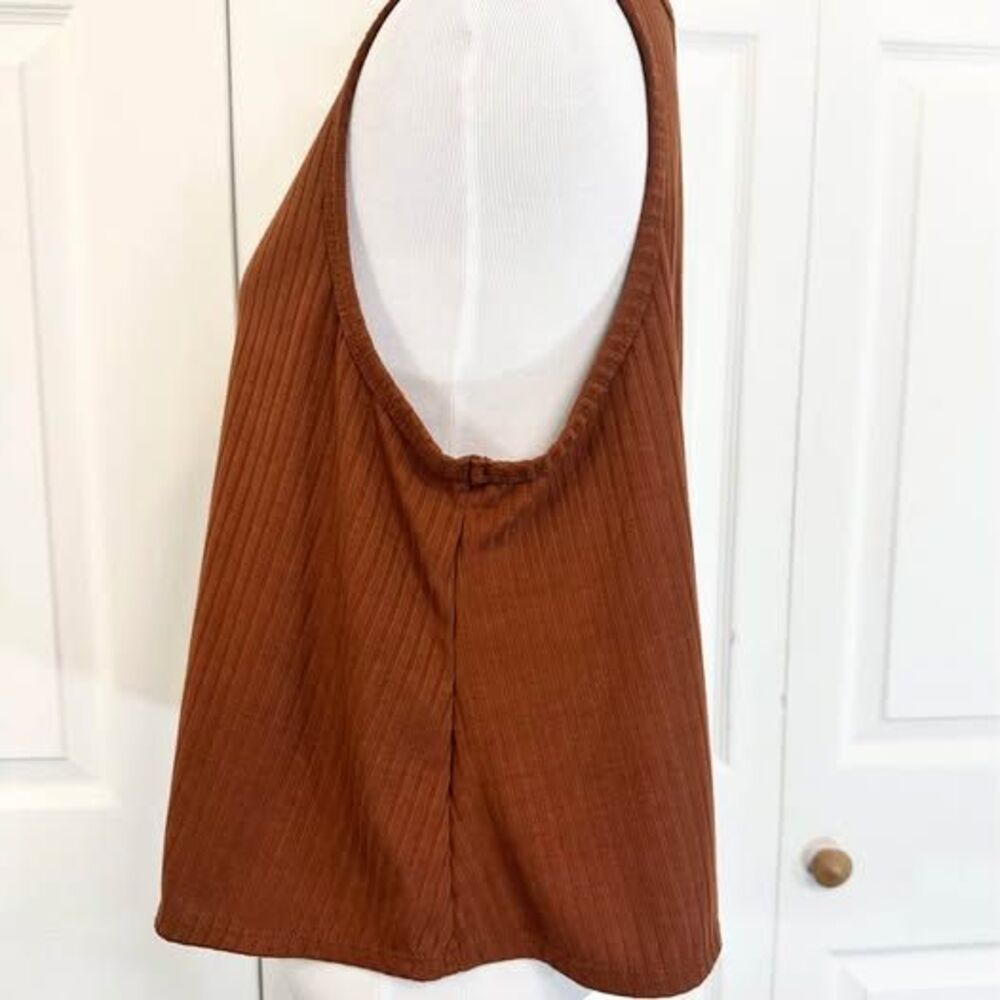 Altar'd State Rust Ribbed Sleeveless Tank Top Size L - Picture 3 of 7
